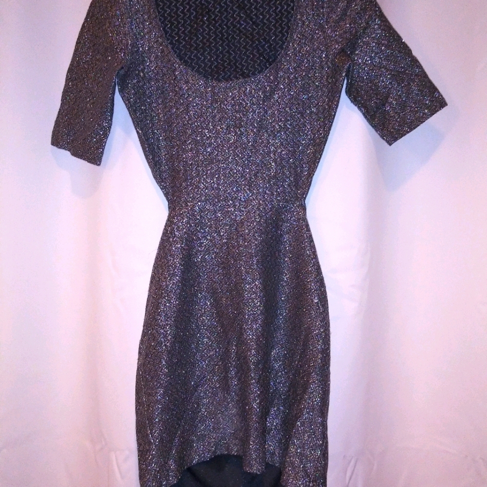 BCBGeneration Silver Party Dress